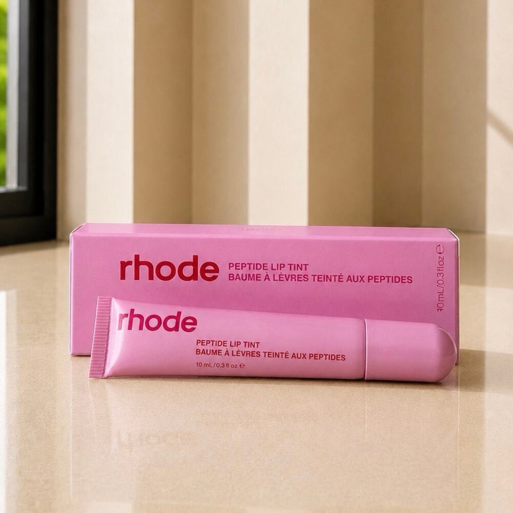 rhode Peptide Lip Tint Jelly Bean 0.3 oz Shimmery Baby Pink Gloss